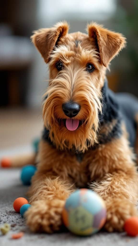 Airedale Terrier infographic with fun facts and misconceptions.