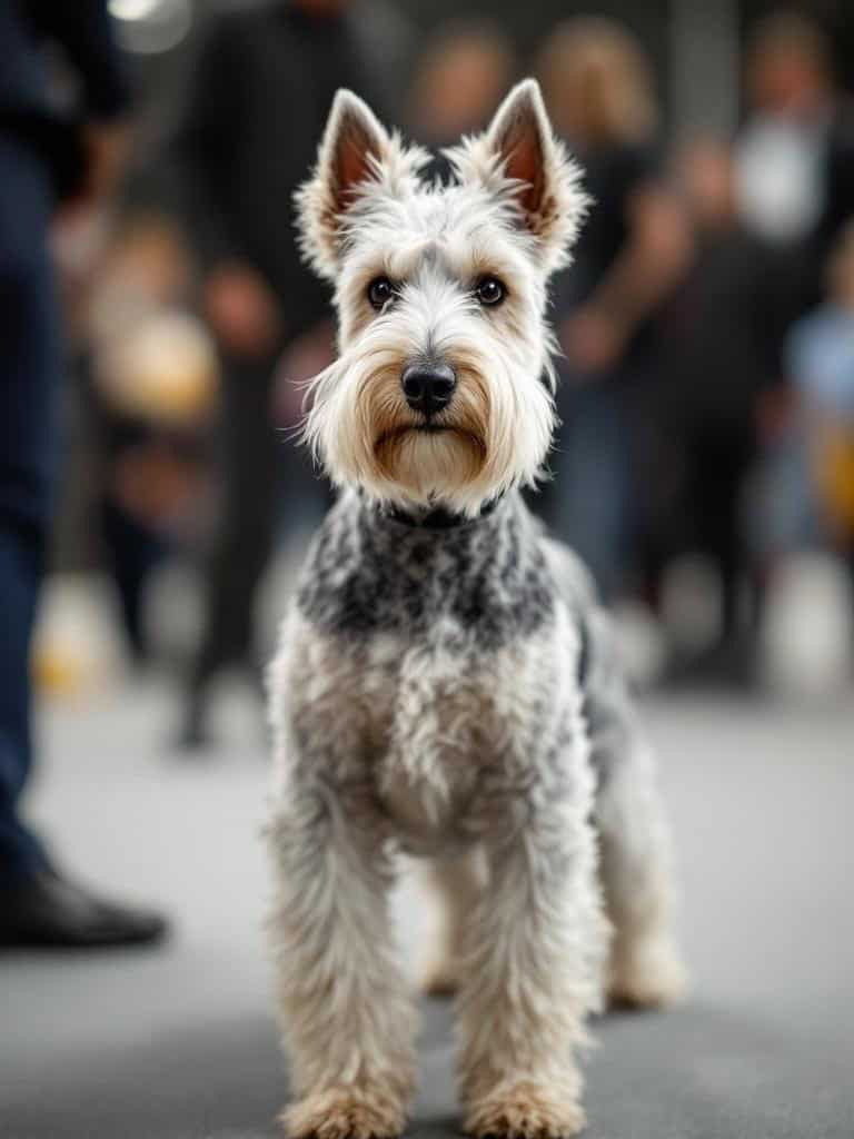 Scottish Terrier with a stylish show cut, looking sharp and ready for the spotlight.