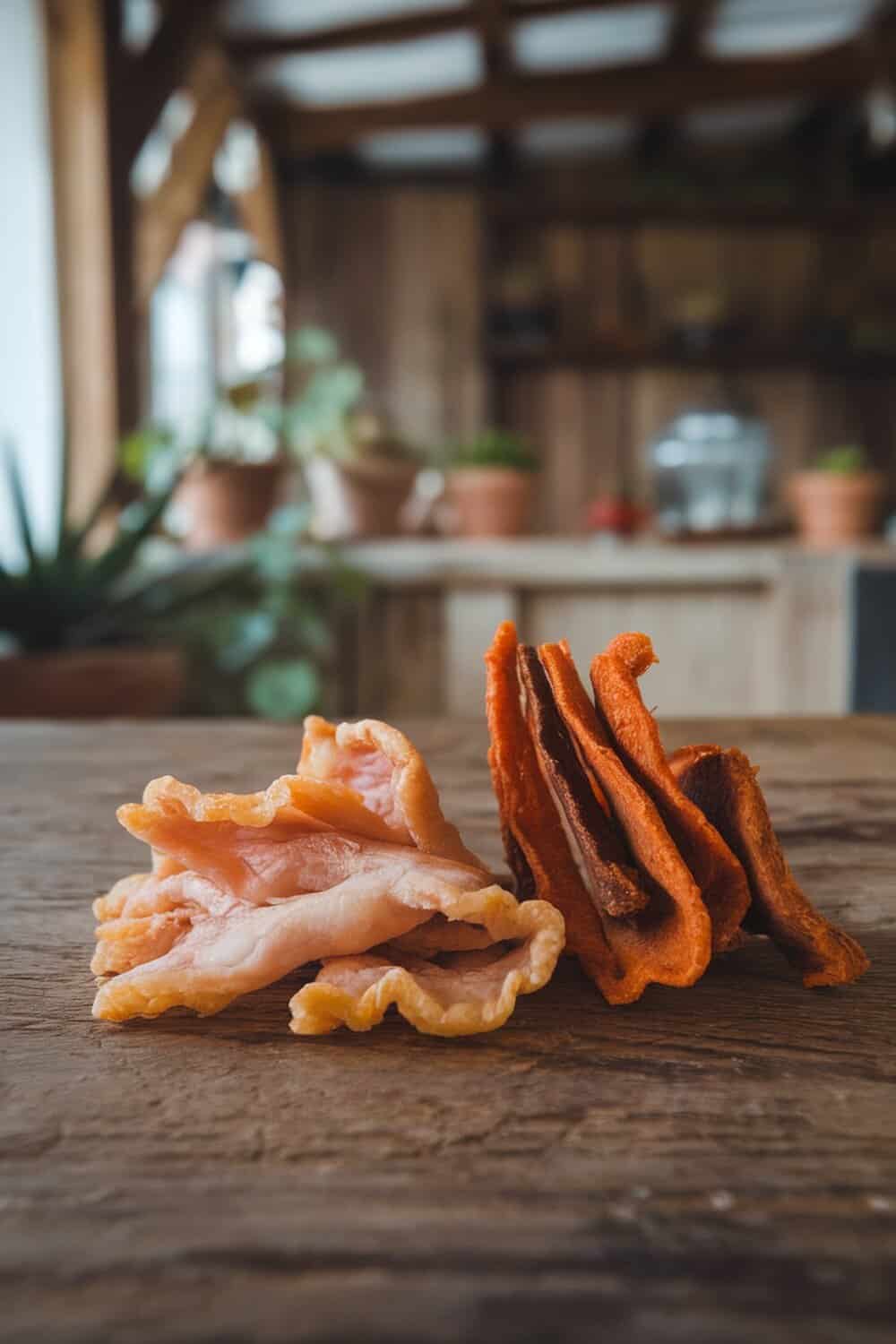 Homemade turkey and sweet potato jerky for dogs